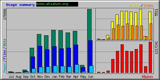 Ames High School Alumni Association website usage summary as of 6-27-2007