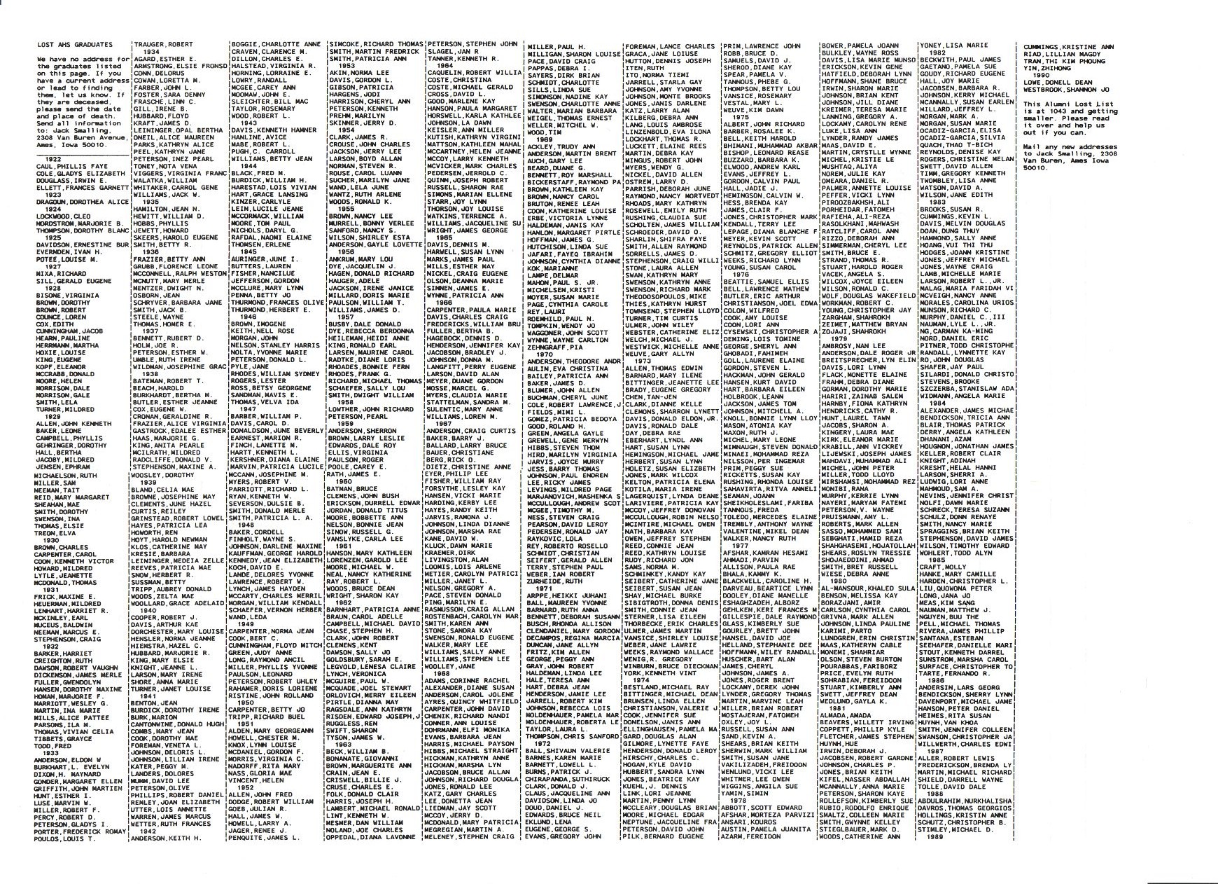 1991 page 10 Ames High School Alumni Assoc. spring-summer newsletter volume 2 issue 2